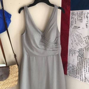 Azazie silver bridesmaid dress
